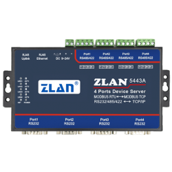 Konwerter szeregowy RS232 RS485 RS422 do Ethernet TCP IP 4 portowy